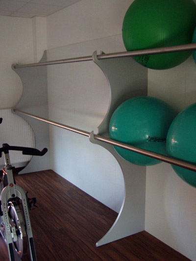Ballregal fr Fitnesstudio