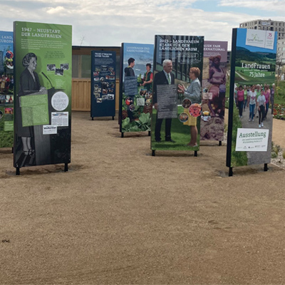 Bundesgartenschau Mannheim Präsentationswände Landfrauen Präsentation Landfrauenverband Württemberg-Baden e.V.