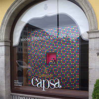 Standdisplay Sonderdisplay Kapselhalter