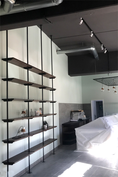 Ladenregal Systemregal Wandregal mit Deckenverspannung