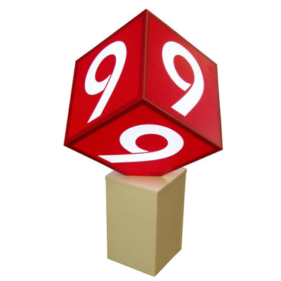 Leuchtdisplaywrfel Rhein