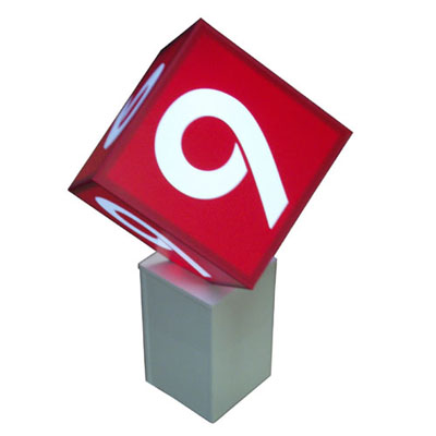 Leuchtdisplaywrfel Rhein