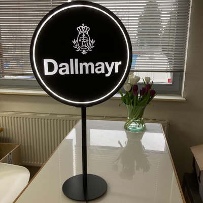 Thekenaufsteller Licht Leuchtdisplay mit Logo