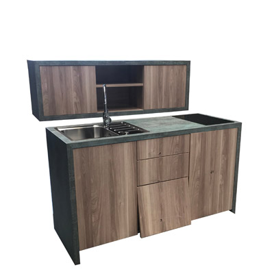 Mit Cerankochfeld, Sple, Khlschrank, Schubladen und optionalem Hngeschrank