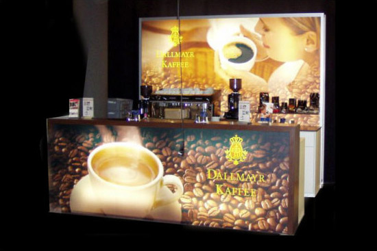 Kaffeebar New York komplett mit Leuchtrckwand nach Ihren Wnschen mit Ihrem Logo