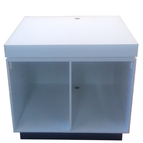 Systemeinrichtung Podest wei lackiert mit Tren