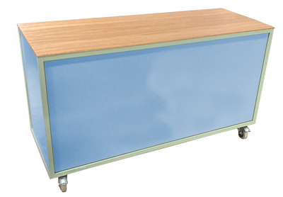 Messetheke Aluprofil blau