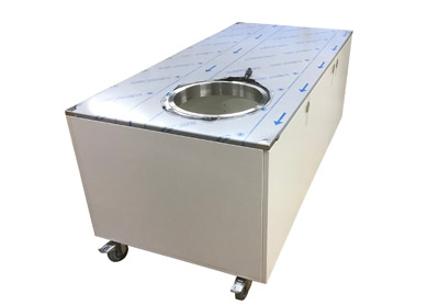 Durchwurfring aus Edelstahl fr Abrumtheke Catering