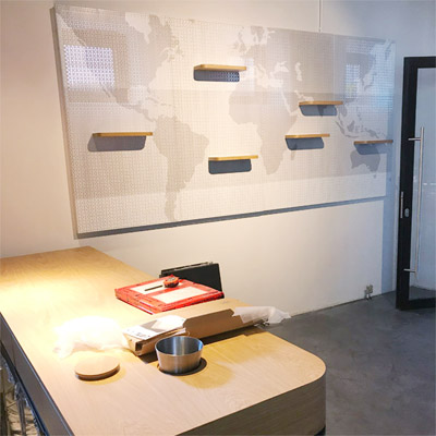 Lochrückwand mit Digitaldruck