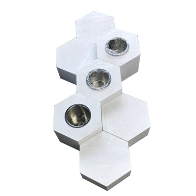 Serviceaufsteller Servicestation Sechseck wei