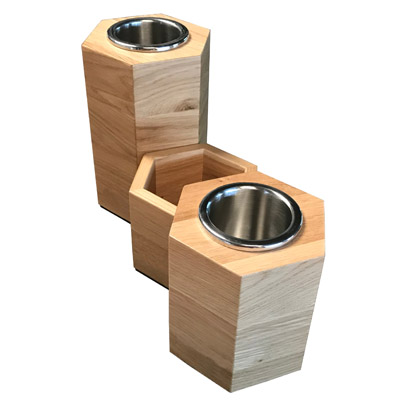 Serviceaufsteller Servicestation Sechseck holz