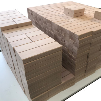 Standfu Easy aus Holz fr Hygieneschutzwand