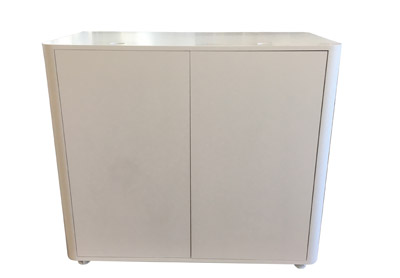 Messetheke Sideboard mit abgerundeten Ecken