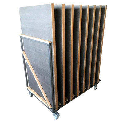 Klapptisch Tal mit fahrbarem Trgerwagen HPL beschichtet