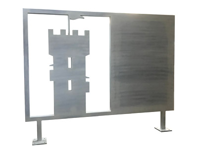 Frame Schild Aufsteller Stahl ca. 3m x 2m auf der BuGa 2019